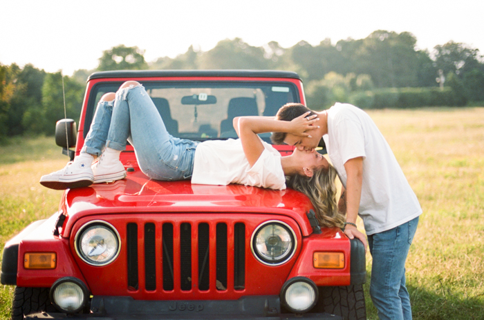 Jeep Engagement Photos on Film