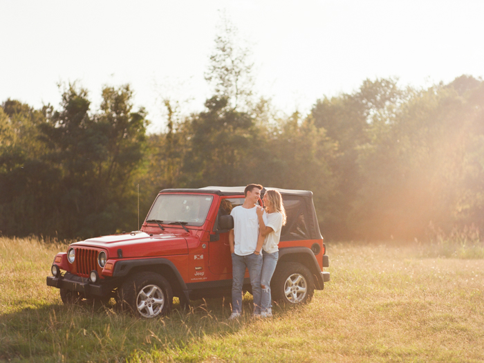 Jeep Engagement Photos on Film