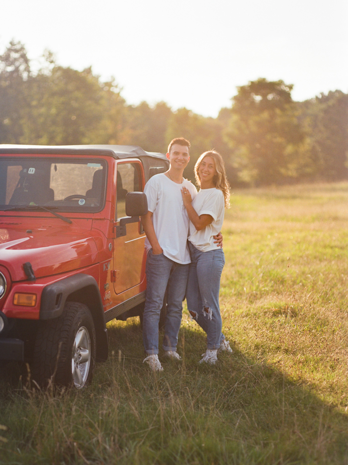Jeep Engagement Photos on Film